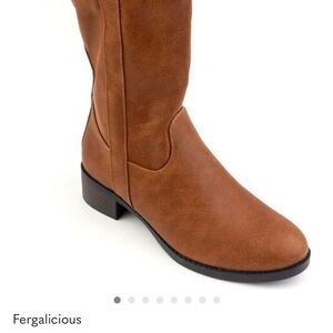 𝅺FERGALICIOUS BNIB Tall Riding Brown Boots "Zephyr"